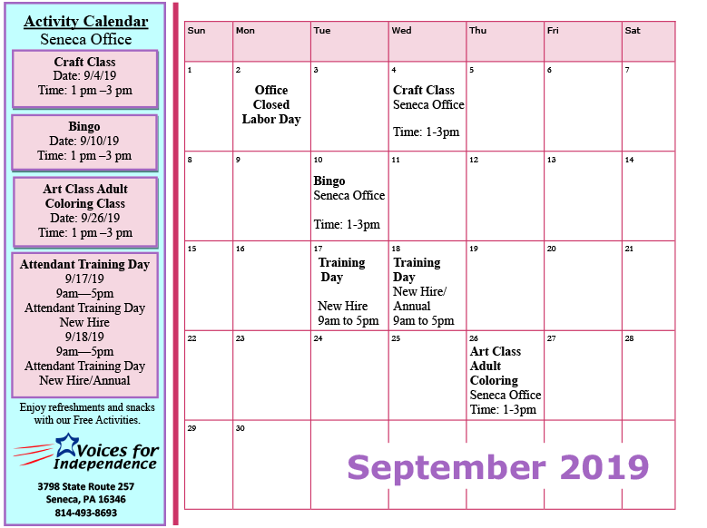 Seneca Calendar Archives Voices For Independence